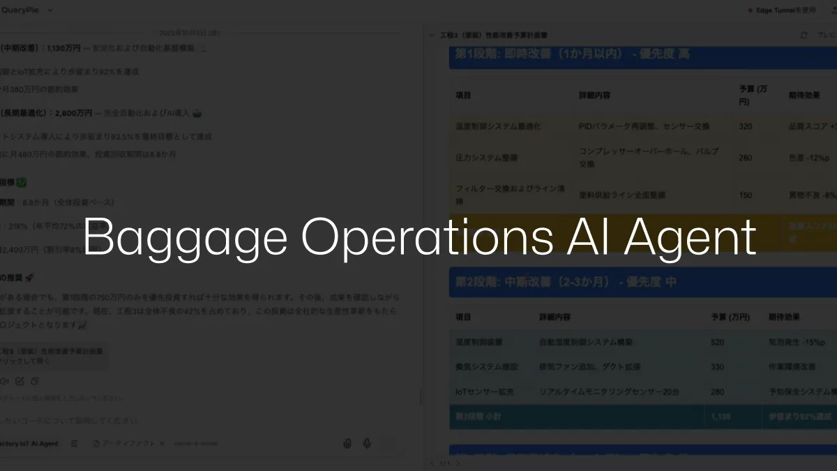 AIPユースケース:手荷物運用AIエージェント